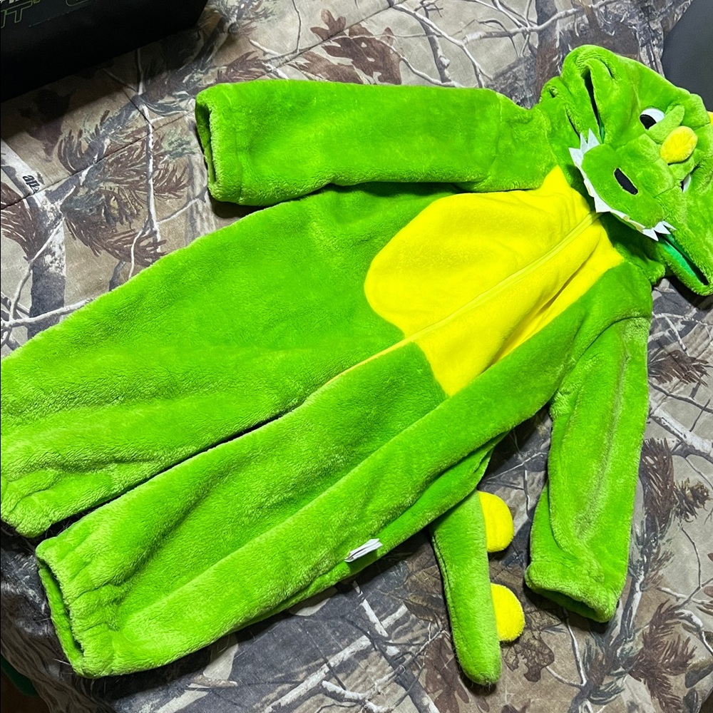 Green Dinosaur Costume Onesie